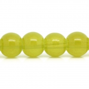 Стеклянные бусины "Виноград" светло-зеленые, 8 мм, 1.0 мм (20 шт)