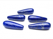 Бусины Лазурит, длинные капли, синий, 30х10 мм, 1.5 мм