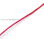Шнур вощеный красный, 1 мм (10 м)