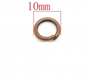 Соединительные колечки медь, 10х1.5 мм (50 шт)