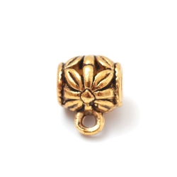 Бейл "Цветочный" античное золото 10х11 мм | бейлы, держатели для кулонов