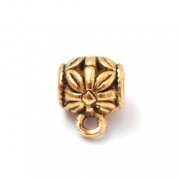 Бейл "Цветочный" античное золото, 10х11 мм