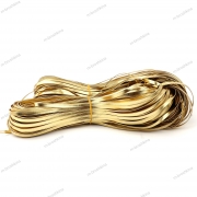 Шнур искусственный золото, плоский, 5 мм (1 м)