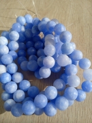 Агат бусины, светло-синие матовые, 10 мм (4 шт) 
