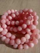 Агат бусины, светло-розовые матовые, 10 мм (4 шт) 