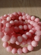 Агат бусины, светло-розовые матовые, 10 мм (4 шт) 