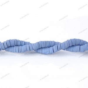 Бусины из полимерной глины светло-синий, 5 мм w 