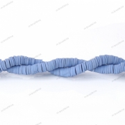 Бусины из полимерной глины светло-синий, 5 мм (нить)