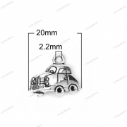 Подвеска "Автомобиль" античное серебро, 20×17 мм