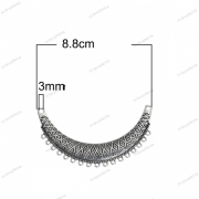 Коннектор в этническом стиле "Ромбики" античное серебро, 80×50 мм
