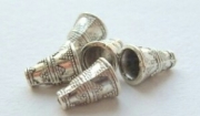 Шапочки для бусин "Античность" серебро, 11х9 мм (10 шт)