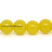 Стеклянные бусины "Пыльца", круглые, желтые, 8 мм, 1.0 мм, (20 шт)