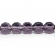 Стеклянные бусины "Вайолет" фиолетовые, 8*8 мм, 1.3 мм (10 шт)