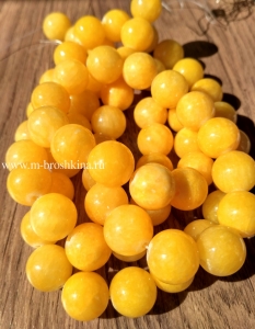 Кварц бусины "Солнечные" желтые, 12 мм 