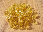 Бусины стеклянные кубики желтые, 6х6 мм (18 шт)