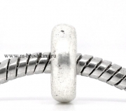 Стоппер бусина для браслета античное серебро, 11*3.5 мм, 5.2 мм
