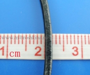 Шнур кожаный черный, 2 мм (1 м)