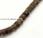 Бусины из кокоса кофейные, 3.5-4 мм, (180 шт)