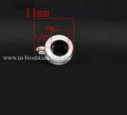 Бейл "Полоска" серебряный, 11х8 мм, 5 мм (2 шт)