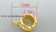 Бейл "Цветы" золото, 12х6 мм, 5.5 мм (2 шт)