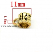 Бейл "Цветок" античное золото, 11х6 мм, 4.8 мм (2 шт)