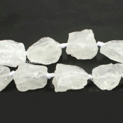 Бусины необработанный кварц прозрачный, 14-26 мм (нить)