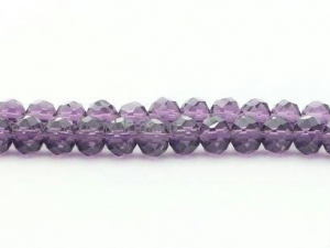 Стеклянные бусины разделители "Рондели" фиолетовые, 3х4 мм | бусины разделители стеклянные