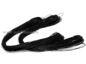 Вощёный шнур, цвет: черный, 1 мм