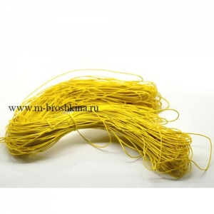 Вощеный шнур желтый, 1 мм