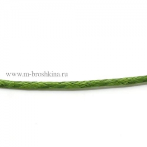 Шнур вощеный, цвет: зеленый, 1 мм 