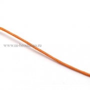 Шнур вощеный, цвет: оранжевый, 1 мм (10 м)