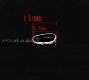 Держатели для кулона "Универсальный" серебряные, 11х4 мм (10 шт) 