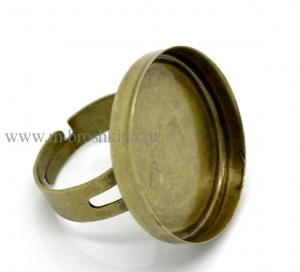 Основа для кольца бронза, 25 мм - для кабошона | купить основы для колец 