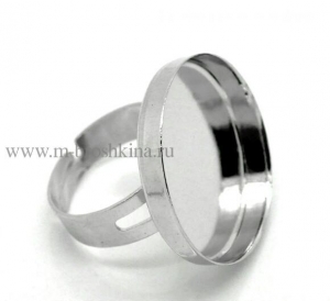 Основа для кольца серебро, 25 мм - основа для кабошона | купить основу для кольца 