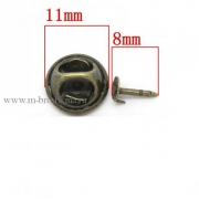 Заклепка - кнопка, основа для броши игла бронза, 11 мм, 11х5 мм