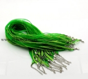 Шнурок на шею зеленый, 45 см 