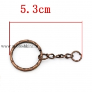 Основа для ключей и брелока "Кольцо" медь, 5.3 см