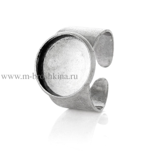 Основа для кольца античное серебро, 17.9 мм, 14 мм