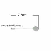 Булавка Игла с площадкой серебро, 77х15 мм, 15 мм 