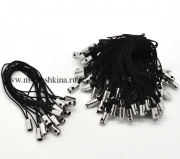 Шнурок для брелока черный, 55 см (500 шт)