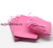 Мешочек подарочный розовый, 12х10 см