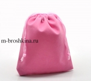 Мешочек подарочный розовый, 12х10 см