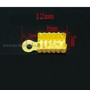 Концевики для шнура золото, 12х5 мм (10 шт)