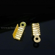 Концевики для шнура золото, 12х5 мм (10 шт)