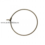 Основы для сережек круглая "Кольцо" бронза, 29х25 мм