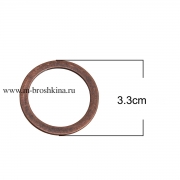 Коннектор "Кольцо" медь, 33 мм (2 шт)