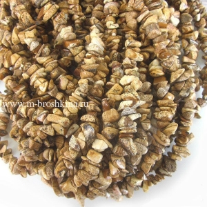 Каменная крошка яшма песочная, 5-10 мм | купить бусины из натуральных камней