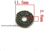 Бусины разделители "Чипсы" бронза, 11.5х11 мм (10 шт)