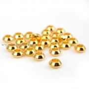Бусины металлически "Шайбочки" золото, 6х3 мм (10 шт)