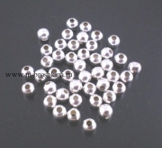 Бусины металлические "Шар" серебряные, 4 мм (50 шт)